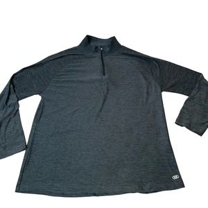 Men's Black Heather Quarter-Zip Pullover Hoodie
